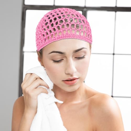 YUXIANLB 3 Pcs Mesh Hair Net Caps Elastic Crochet Snoods for Sleeping