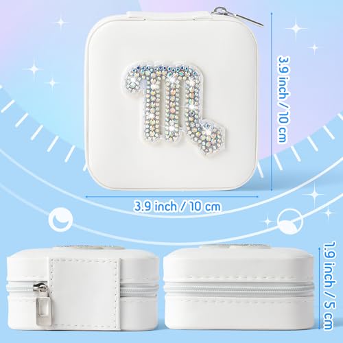 Zodiac Travel Jewelry Case Small Organizer Box for Rings and Necklaces