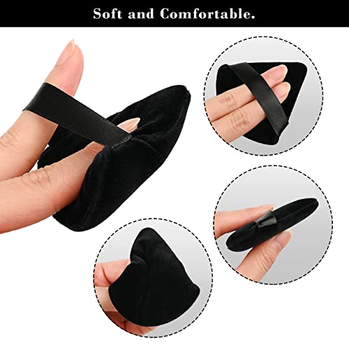 RAREIUS 8-Piece Triangular Velvet Makeup Powder Puffs for Foundation and Contouring