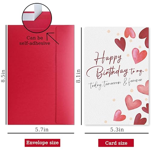 My Forever Happy Birthday Card - Romantic Gift for Husband, Wife, Partner
