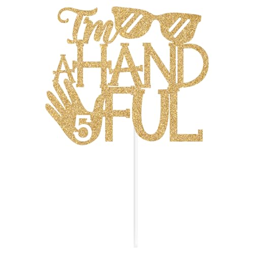 I'm a Handful Cake Topper - 5th Birthday Party Decoration