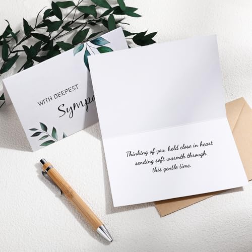 24 Sympathy Cards with Envelopes - Elegant Watercolor Designs