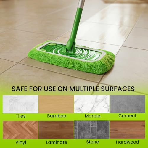Snuvid 2-in-1 Microfiber Mop Pads for Swiffer Sweeper - 4-Pack