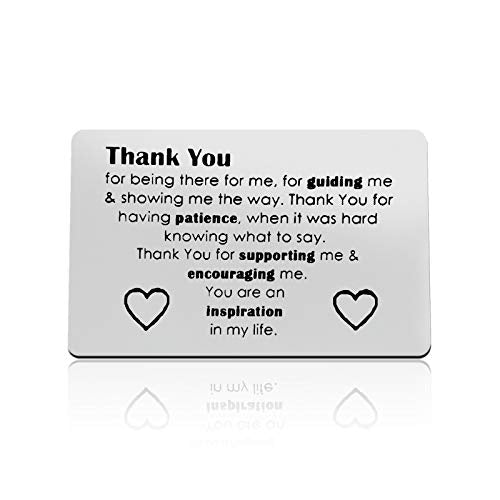 Engraved Wallet Card - Thank You Gift for Teachers & Mentors