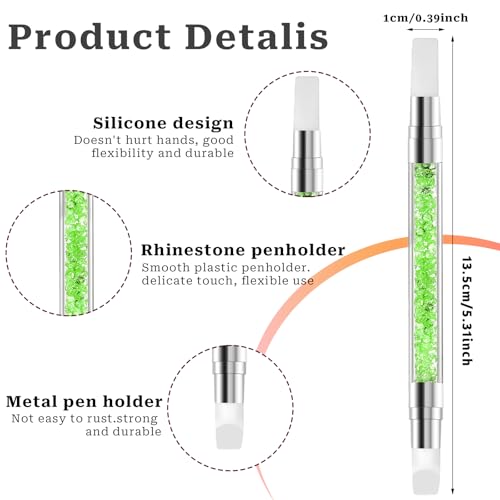 10-Piece Dual-Tipped Nail Art Brush & Silicone Carving Tool Set