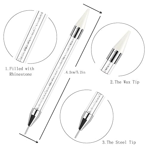Kaychan Rhinestone Applicator Tool with Dual-Ended Wax Pen and Tweezers