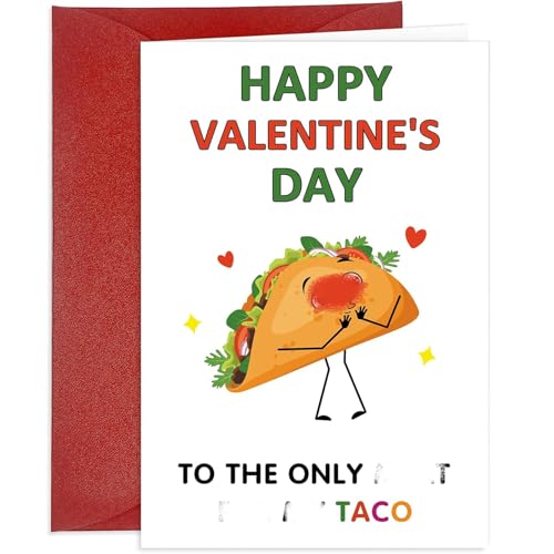 Funny Valentine's Day Card for Him - Taco Love Greeting Card