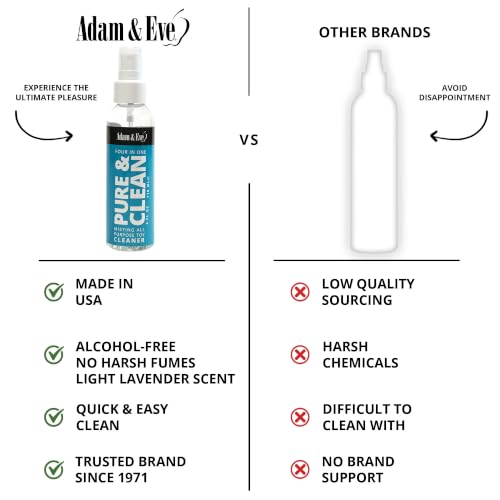 Adam & Eve Toy Cleaner Spray - Fresh Scent, 4 Oz, Easy Mist for Personal Devices