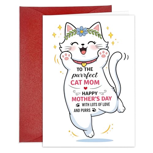 Funny Cat Mom Mother's Day Card | Cute 5x7'' Greeting Card