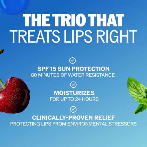 ChapStick Moisturizer 2-in-1 Lip Balm Variety Pack SPF 15, 3-Pack