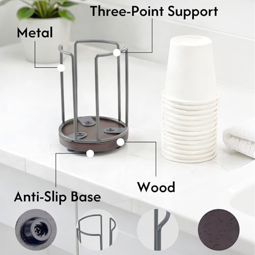MorrowLiving 3oz Disposable Cup Holder for Bathroom and Espresso Bar