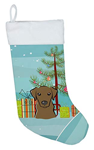 Christmas Stocking with Labrador Chocolate Retriever - Holiday Decor