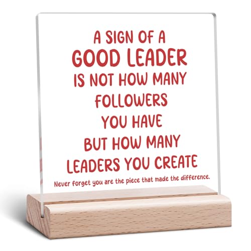 Thank You Gifts for Boss - Acrylic Desk Sign with Stand