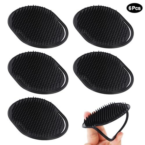 TEESSUE 6 Pcs Palm Combs for Men - Pocket Hair Brush & Shower Scalp Massager