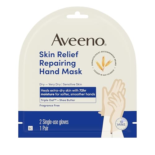 Aveeno Skin Relief Repairing Hand Mask Gloves - Triple Oat & Shea Butter