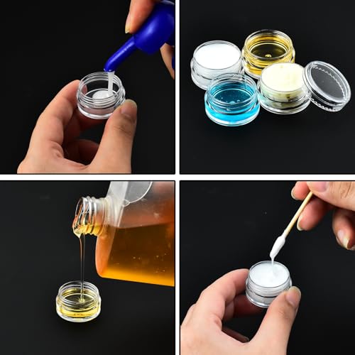 Clear Plastic Cosmetic Jars with Screw Lids 5g Travel Pots 12 Pcs