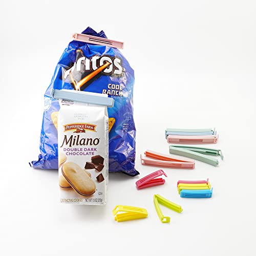 Yarall 30 PCS Plastic Food Bag Clips - Curved Design for Freshness