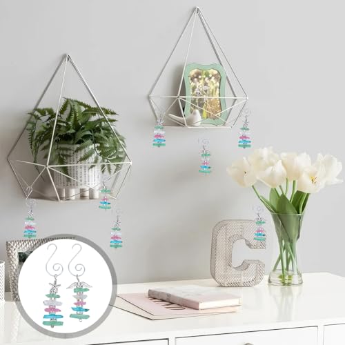 OLYCRAFT 12Pcs Christmas Crystal Beaded Tree Ornaments with Hooks