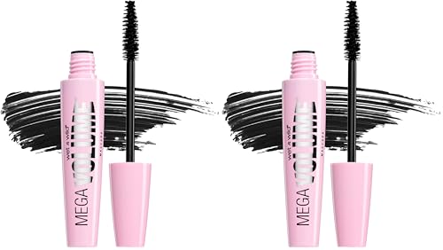 wet n wild Mega Volume Waterproof Mascara, Very Black, Pack of 2