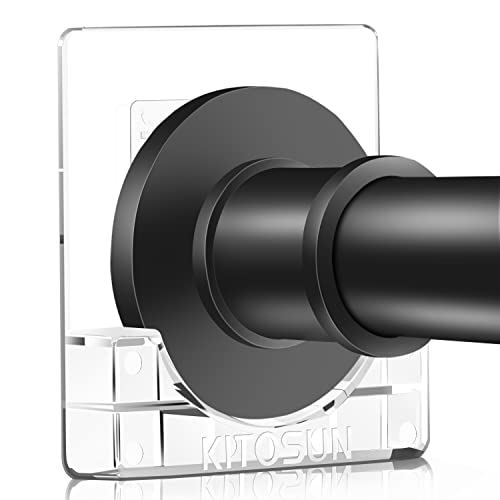 Shower Curtain Rod Holder Wall Mount - 304 Stainless Steel Brackets