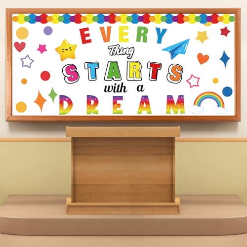 Motivational Bulletin Board Cutouts - Dream Wall Decor Set