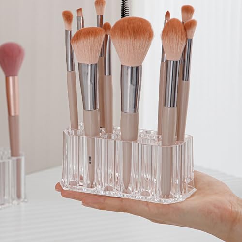 Clear Acrylic Lipstick Organizer with 26 Slots - Durable Makeup Storage
