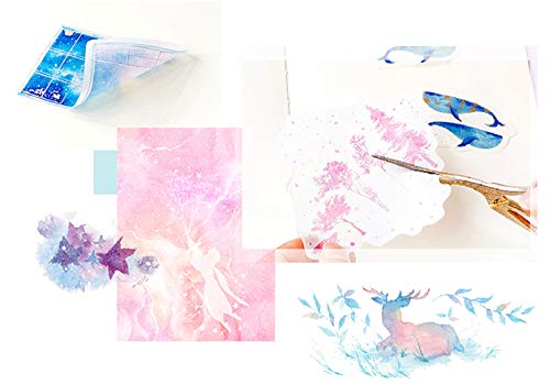 Alideco 60Pcs Forest Cloud Decorative Stickers Set for Journaling and DIY Crafts