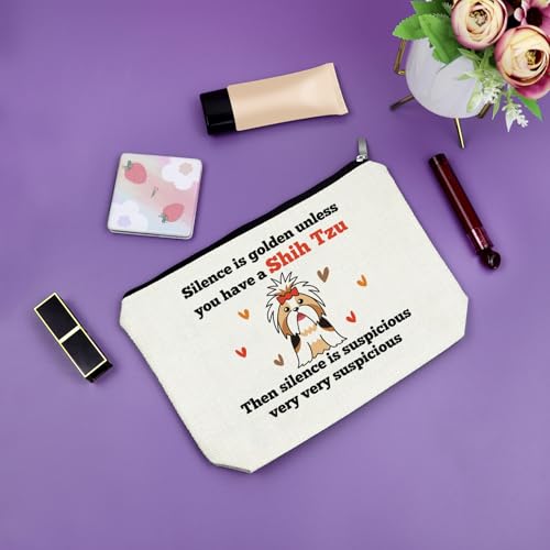 Shih Tzu Cosmetic Bag Dog Lover Makeup Travel Pouch