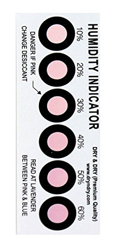 Premium Humidity Indicator Cards - 20 Pack, Reusable, 10-60% RH