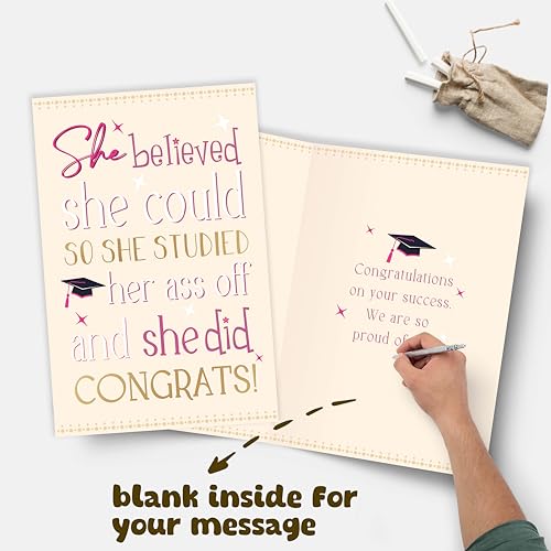 Funny Graduation Card for Daughter, Granddaughter, Sister