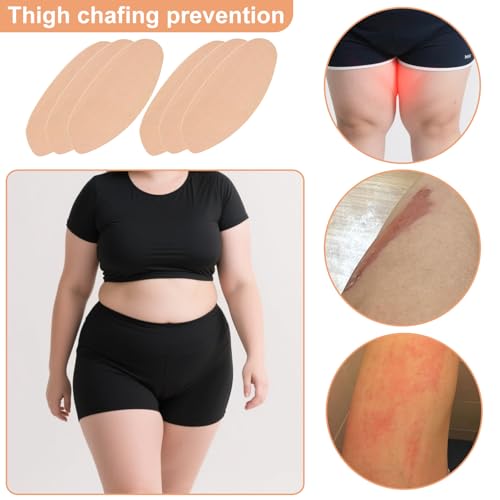 2025 New Transparent Anti-Friction Thigh Patches for Women, 12 Pack Invisible Inner Thigh Guards, Chafing Prevention Waterproof, Sweatproof & Breathable for Comfortable Movement Yellow