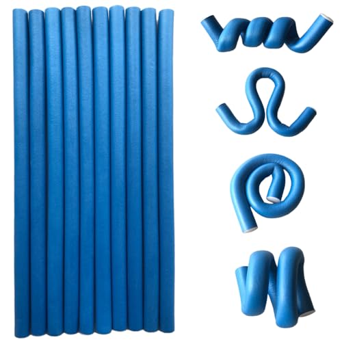 Flexible Foam Hair Curlers - 10 Pack Soft Heatless Curling Rods