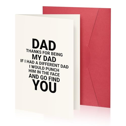 Funny Beard Father's Day Greeting Card with Envelope for Dad