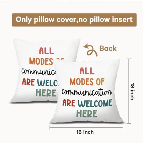 Mental Health Awareness 18x18 Throw Pillow Cover - Classroom White Design
