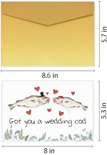 Funny Cod Pun Wedding Card - Newlywed Engagement Gift (#2)