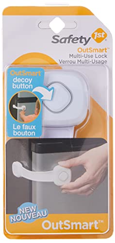 Safety 1st OutSmart Multi-Use Lock White Pack of 2 - Childproof Cabinet & Appliance Security