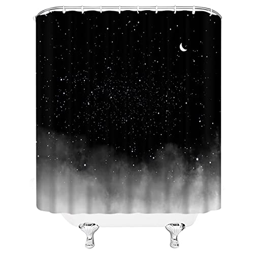 Galaxy Starry Sky Shower Curtain 72 x 72 Inch - Cosmic Bathroom Decor