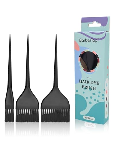 BARBERTOP 3 Pack Hair Color Brush Set for Salon & Home DIY Dyeing