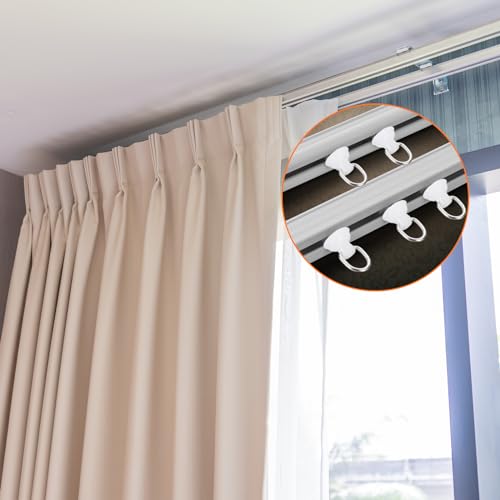 50Pcs Curtain Track Gliders Pulley Rollers for Window Track Accessories