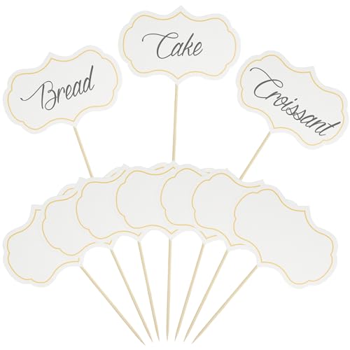 Funactu White Cheese Markers - 24 Food Labels for Charcuterie Boards & Party Decor