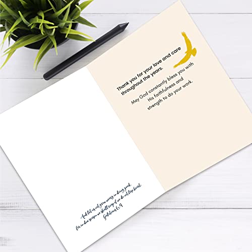 Christian Ministry Appreciation Card 5x7 Inches for Pastors & Staff