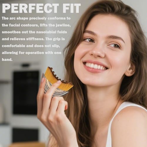 Lymphatic Contour Face Brush & Wooden Facial Massage Tool Set