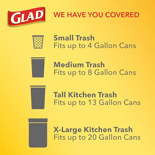 Glad 4 Gallon Small Trash Bags, Febreze Fresh Clean, 26 Count