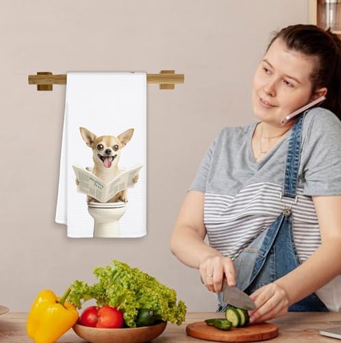 Funny Chihuahua Microfiber Hand Towel - 16x24 Inch Decorative Kitchen Towel