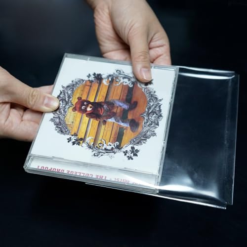 50PCS Clear Plastic CD Outer Sleeves - Anti-Static & Resealable