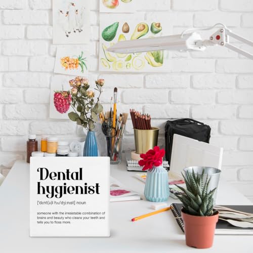 Dental Hygienist Definition Wood Box Sign Desk & Office Decor 5x5