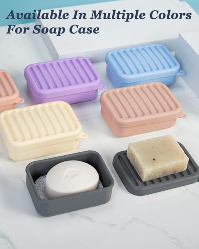 HighHerz Leak-Proof Silicone Travel Soap Case - Portable & Durable