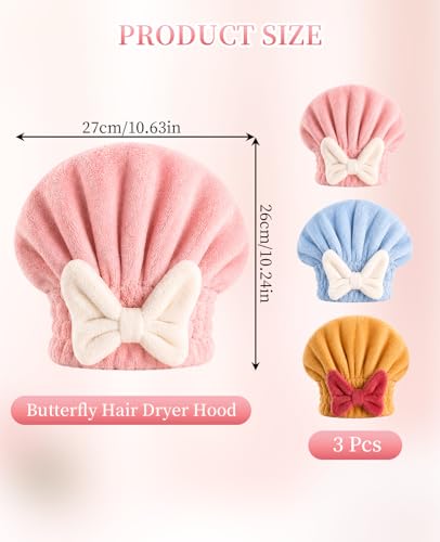 DAWZMR 3-Pack Microfiber Hair Towel Wrap, Super Absorbent Hair Turban
