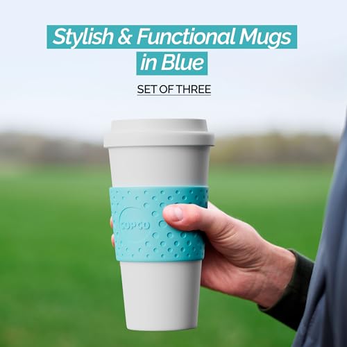 Copco Acadia Travel Mug, 16-Ounce, 3 Pack Bundle (Azure Blue)