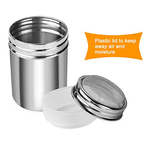 Accmor 6oz Stainless Steel Powdered Sugar & Flour Duster with Fine Mesh Sifter - 1 Pack